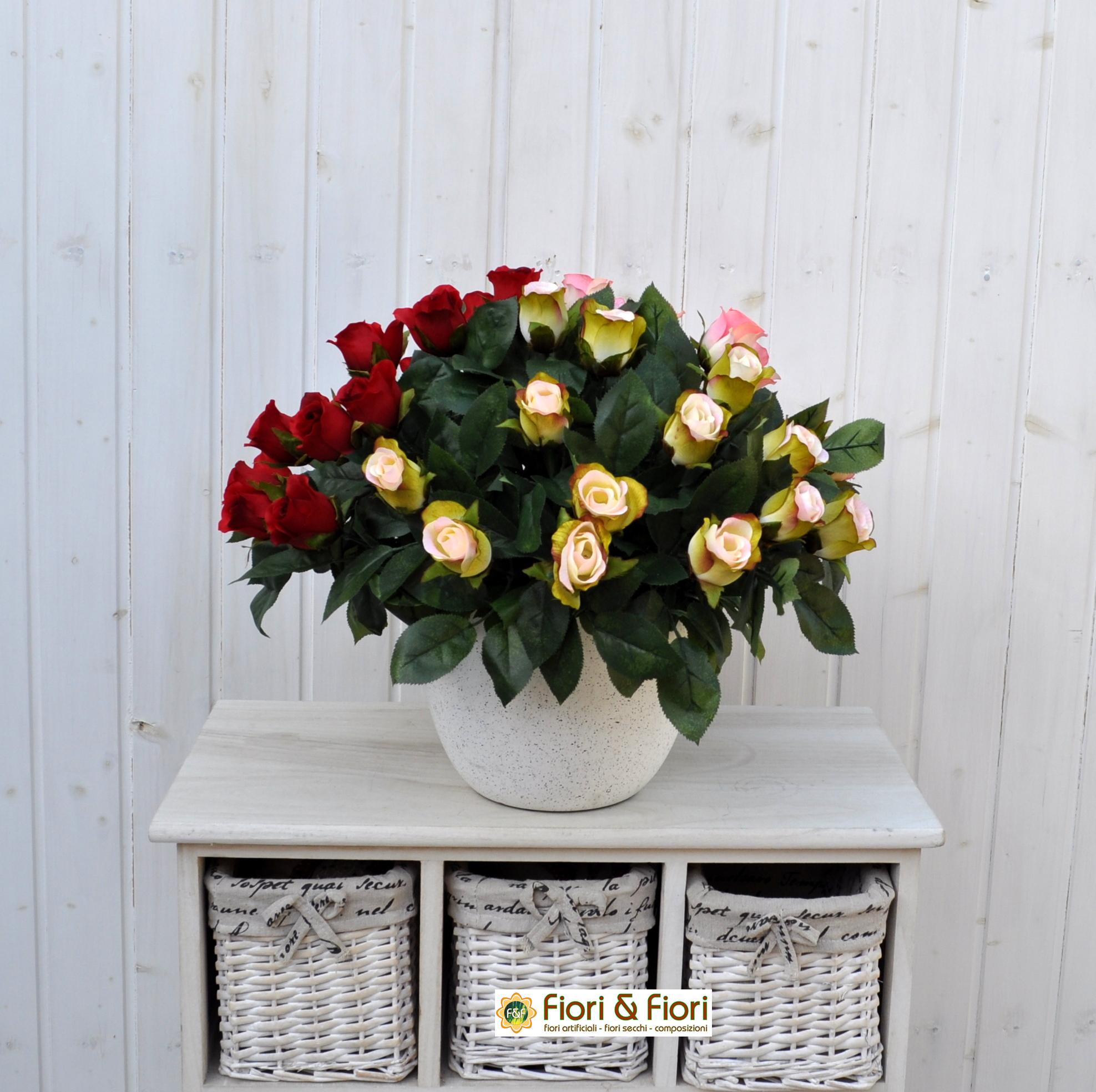 4 Mazzi Di Fiori Finti: Peonie, Rose E Ortensie Artificiali, Champagne, Per Matrimonio E Casa, Bouquet 32cm