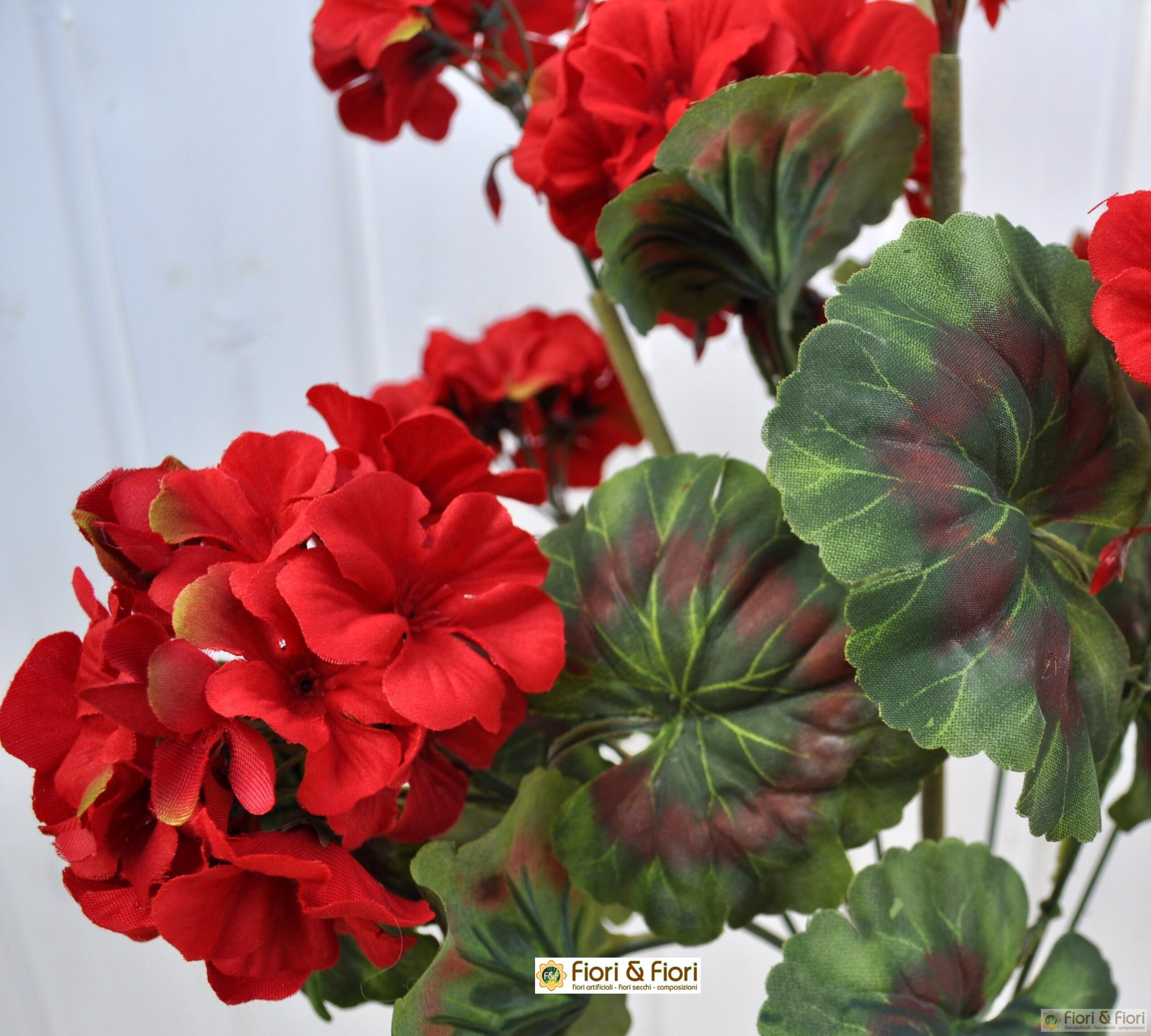 Geranio artificiale balcone rosso per decorare balconi e terrazzi