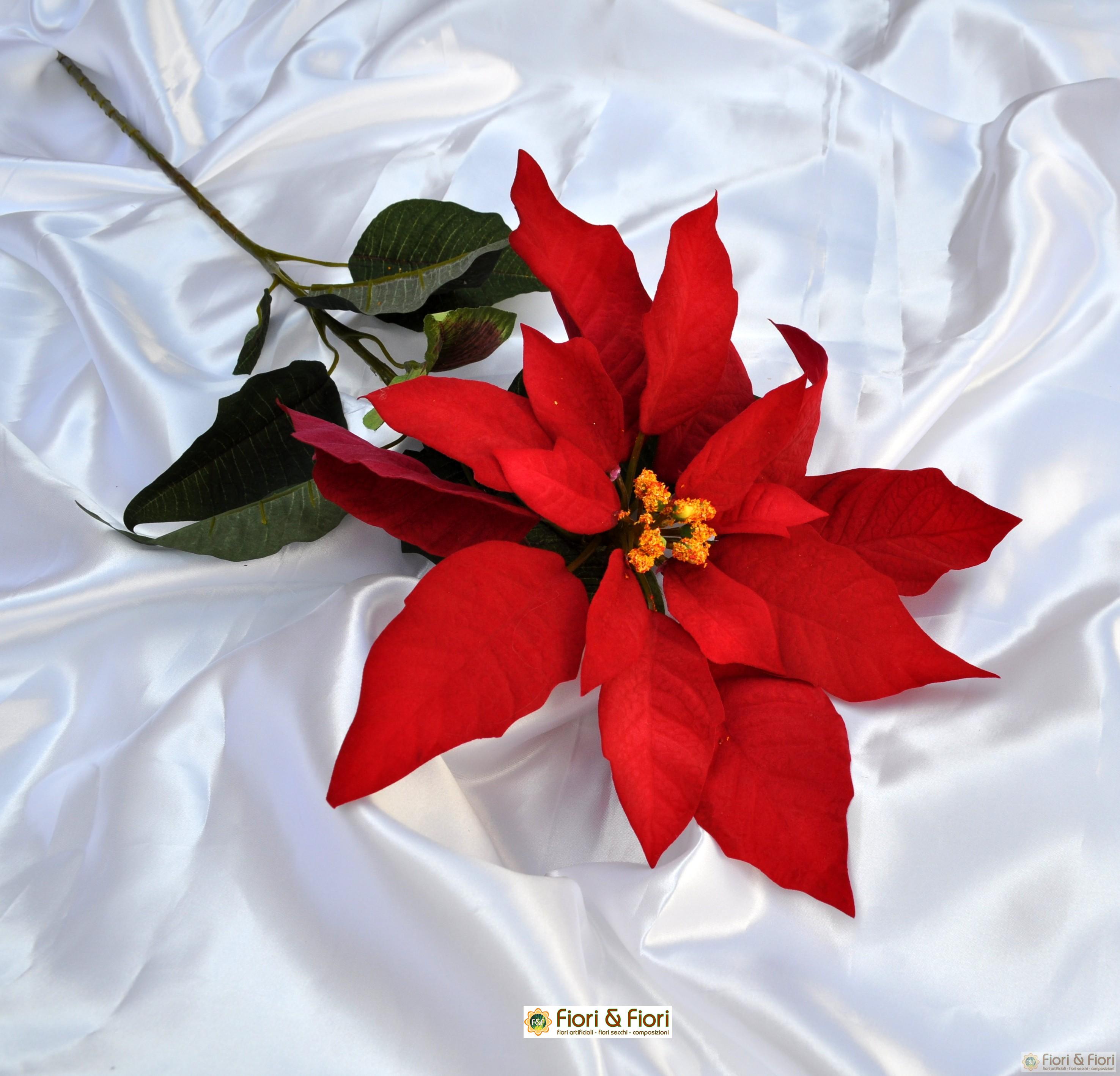 Stella Di Natale Esposizione Al Sole.Stella Di Natale Artificiale Rosso In Tessuto Di Qualita