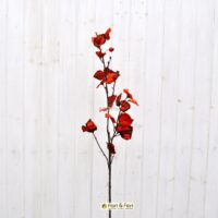 Ramo foglia rosa artificiale rossa