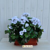 Geranio artificiale pelargonium bianco B ne