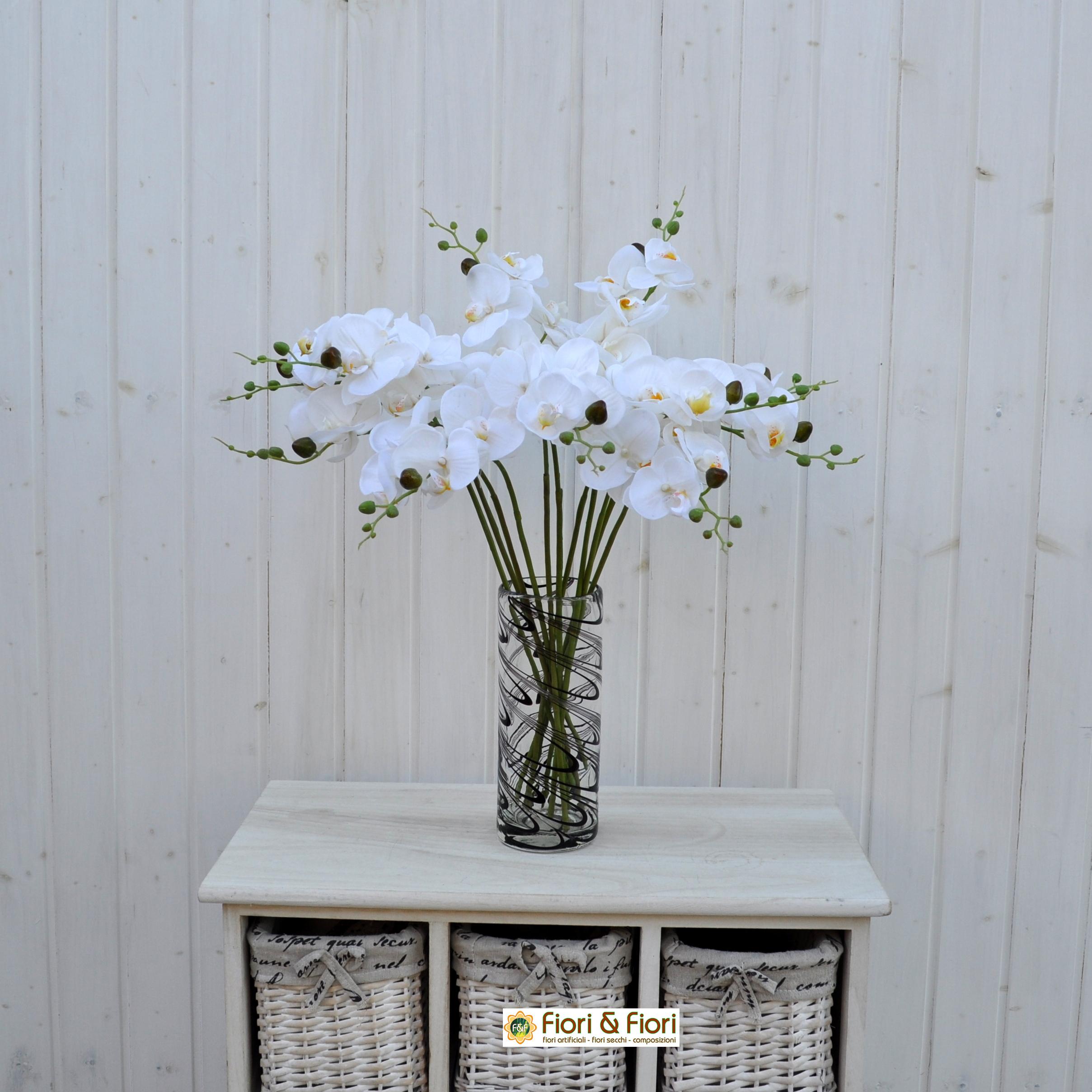 Phalaenopsis real touch bianco per decorazioni floreali