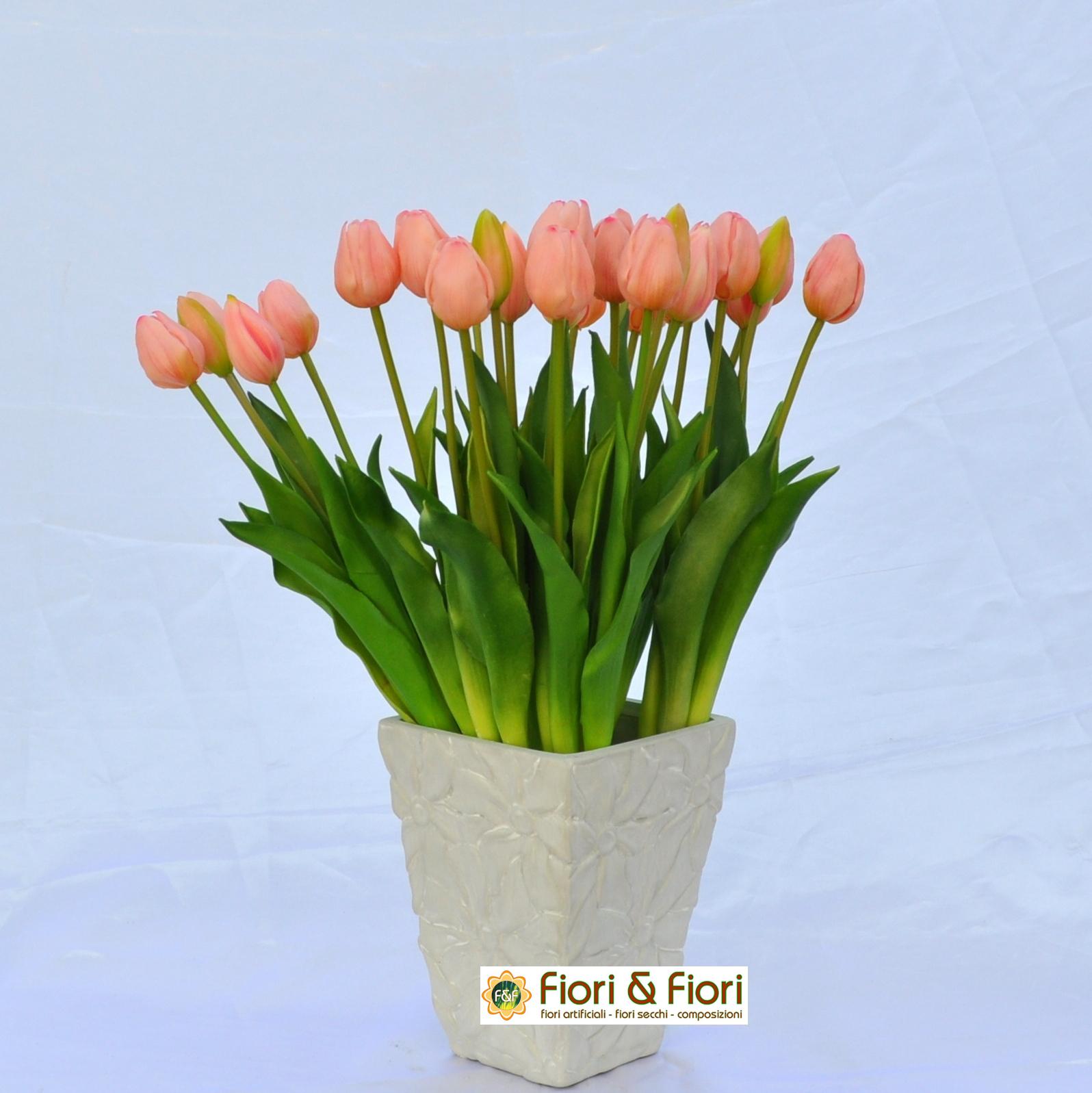 MalUan 10 pezzi di tulipano in silicone fiore artificiale Real Touch Tulipani Flore Fiori finti (Color : Little pink