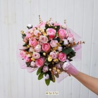 Bouquet da sposa rosa