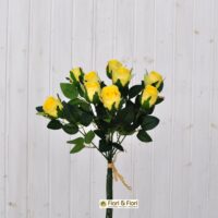 Rose artificiali gialle