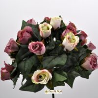 Bouquet fiori artificiali Rose Lady Mary rosa