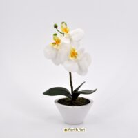 Orchidea artificiale real touch bianco