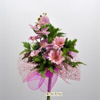 Bouquet fiori artificiali Fresh rosa