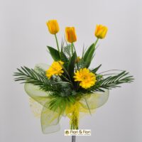 Bouquet Tulipani e Gerbera giallo