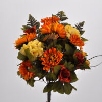 Bouquet fiori finti Dalia country arancio