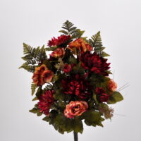 Bouquet fiori artificiali Virginia rosso