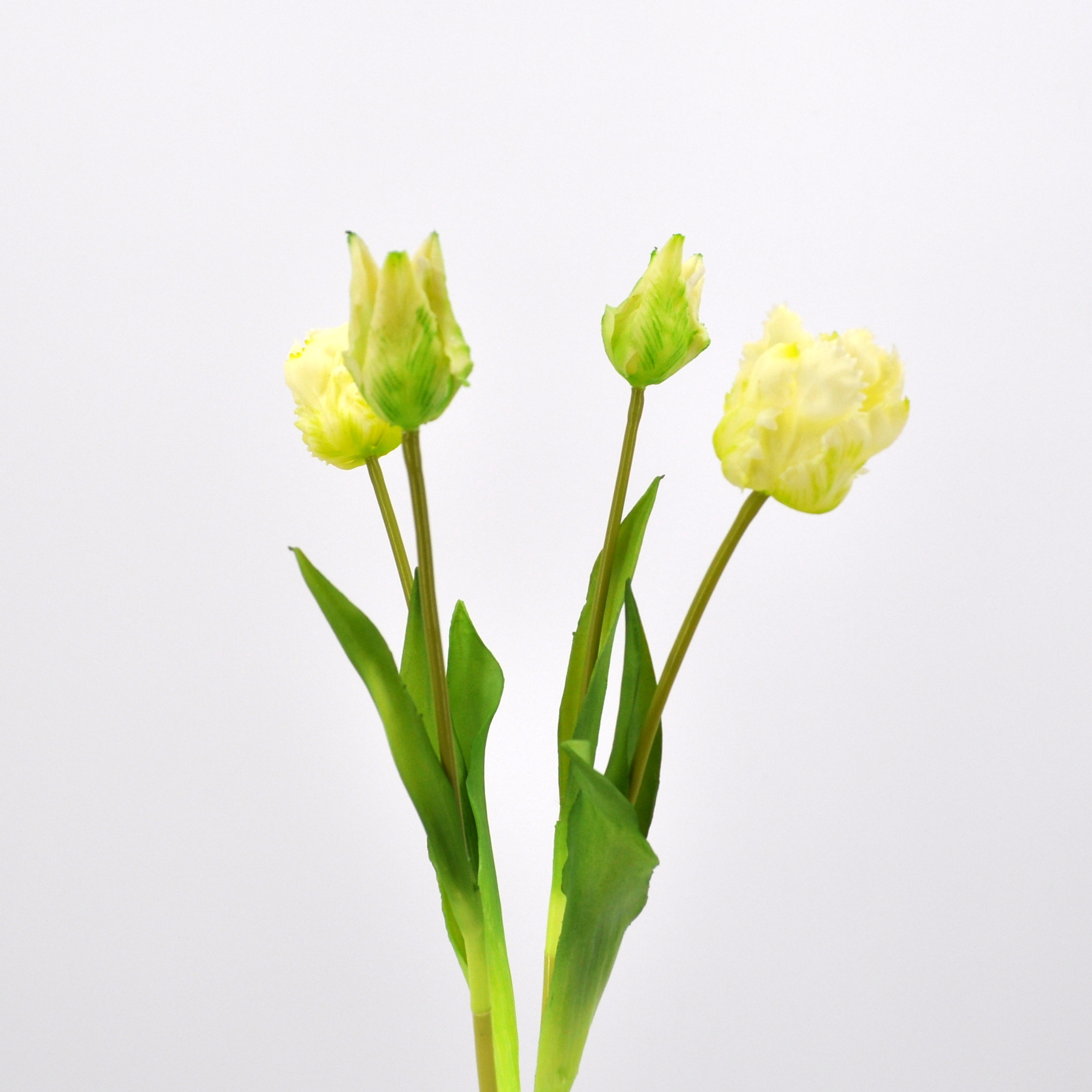Tulipani artificiali lux bianco di alta qualità per composizioni floreali