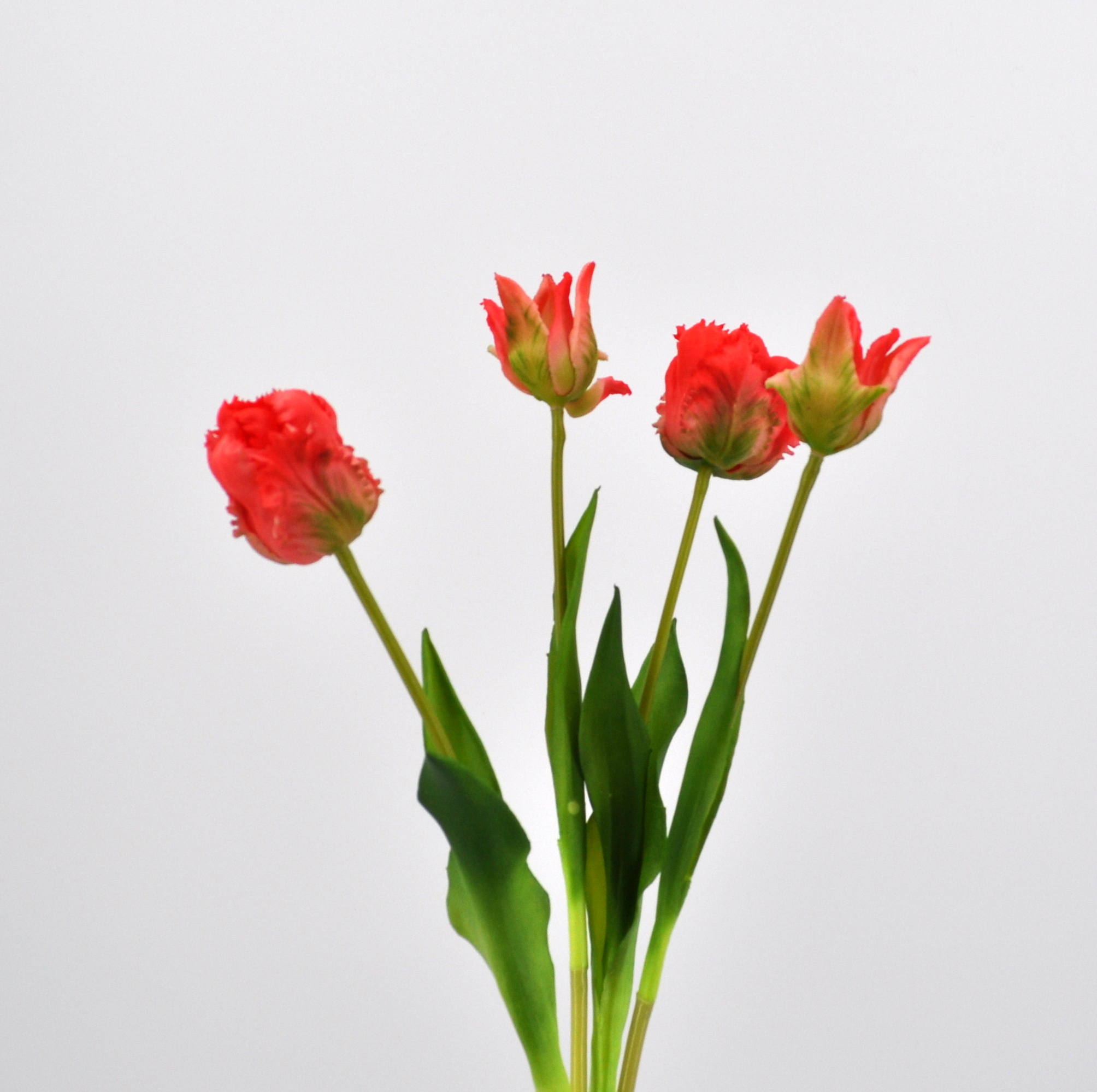Tulipani artificiali lux rosso per composizioni floreali con fiori finti