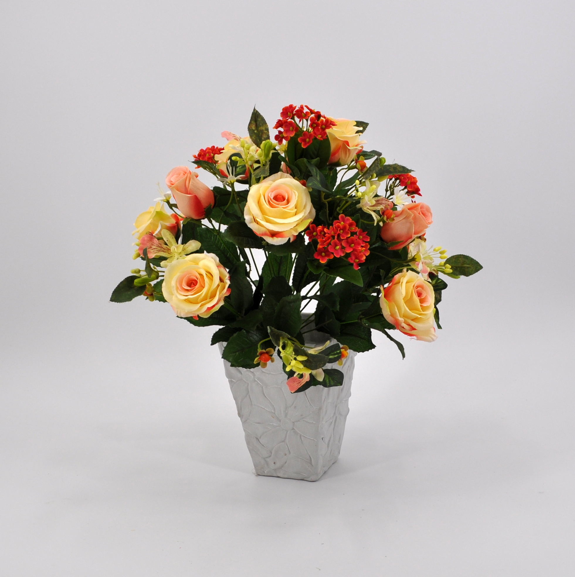 Rosa Artificiale SIMONE Gialla H. 45cm D. 7cm Emerald Fiori
