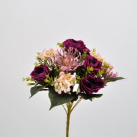 Bouquet fiori artificiali Rosanna fucsia