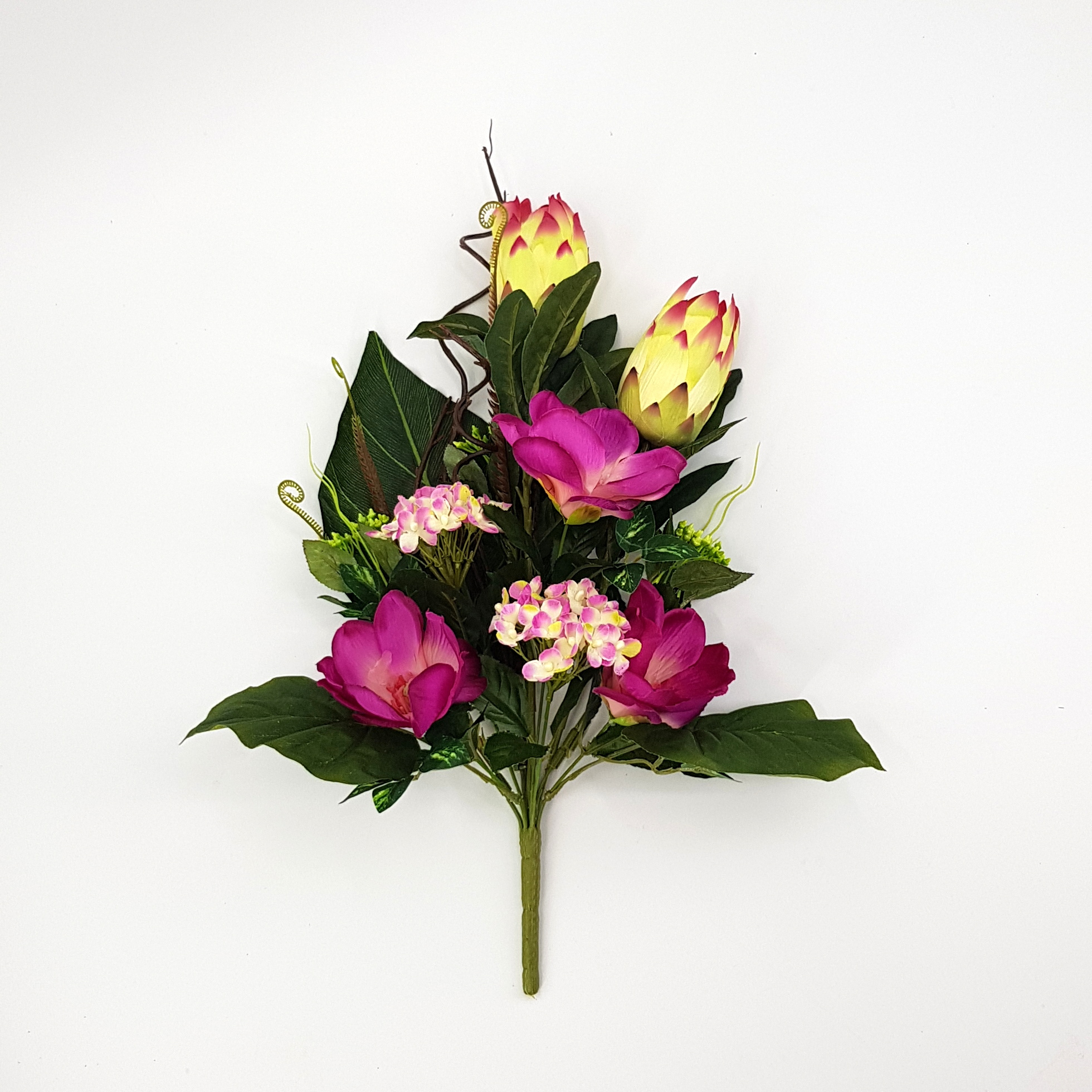 Ramo Di Magnolia Fiore Artificiale, Rosa Magnolia 92 Cm