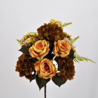 Bouquet fiori artificiali Rose country giallo