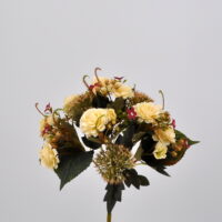Bouquet fiori artificiali zinnia bianco
