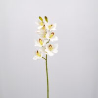 Fiore artificiale Orchidea Cymbidium elegant bianco