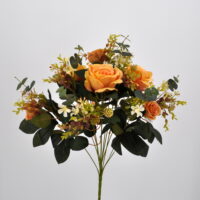 Bouquet rosa artificiale Romantik arancio