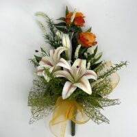 Bouquet fiori artificiali Lilium summer arancio