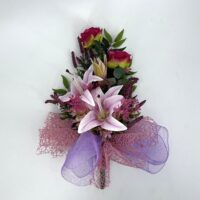 Bouquet fiori artificiali Lilium summer lilla