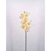 Orchidea artificiale cymbidium bianca