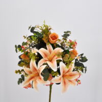 Bouquet fiori artificiali Virginia rosa
