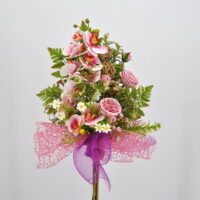 Bouquet fiori artificiali Sogno fiorito rosa