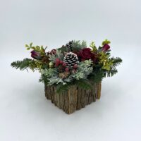 Composizione fiori artificiali Avvento