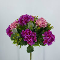 Bouquet fiori artificiali Ortensia fucsia