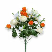 Bouquet fiori artificiali Angelica arancio