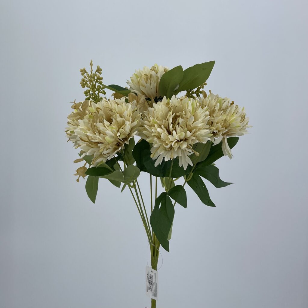 Dalia finta avorio rosa polvere, fiori di dalia bianca, dalia sfumata, centrotavola fai da te, bouquet da sposa fai da te, fiori di dalia artificiale - Italia