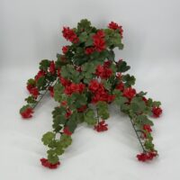 Geranio artificiale UV rosso cadente