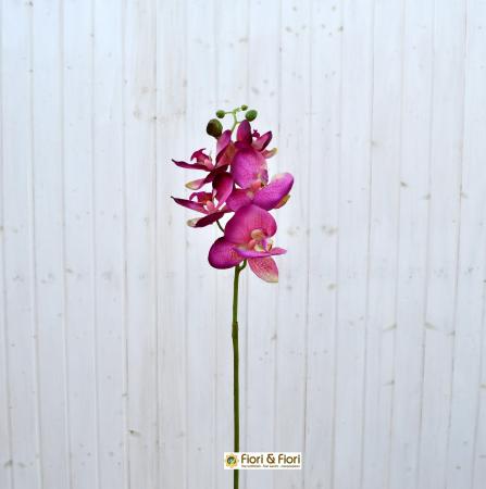 Fiore artificiale orchidea phalaenopsis real touch fucsia
