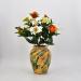 Bouquet fiori artificiali lilium rose arancio