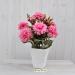 P1 Bouquet fiori artificiali zinnia autunnale rosa