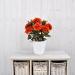 P Bouquet fiori artificiali zinnia autunnale arancio