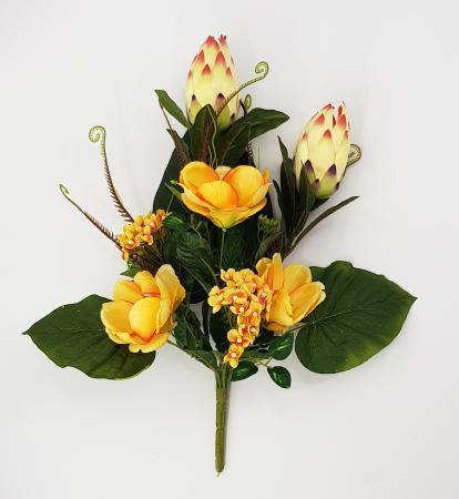 Bouquet fiori artificiali Sophia giallo