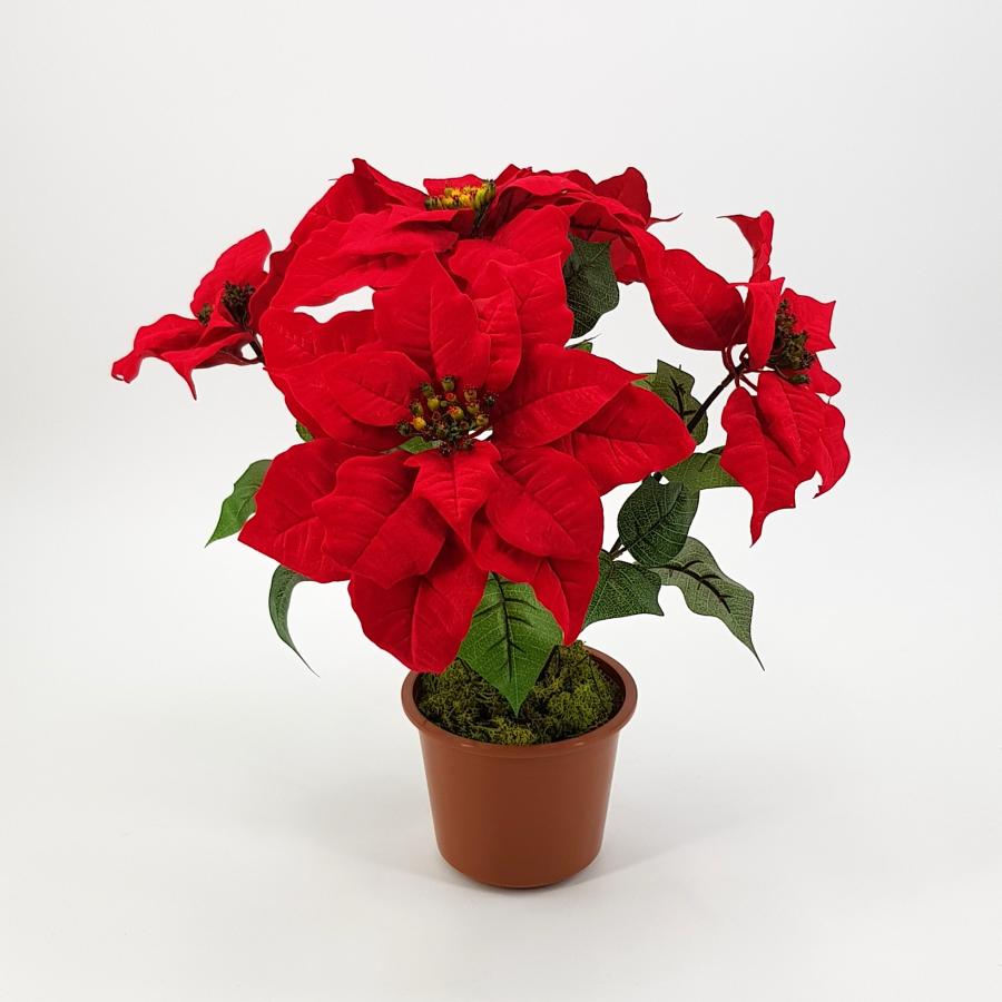 16 Stelle Di Natale Artificiali Con Clip E Steli - Decorazioni Glitterate 14 Cm Per Albero, Ghirlande E Centrotavola - 2