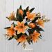 Bouquet fiori artificiali colibrì arancio