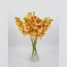 Fiore artificiale Orchidea cymbidium elegant arancio