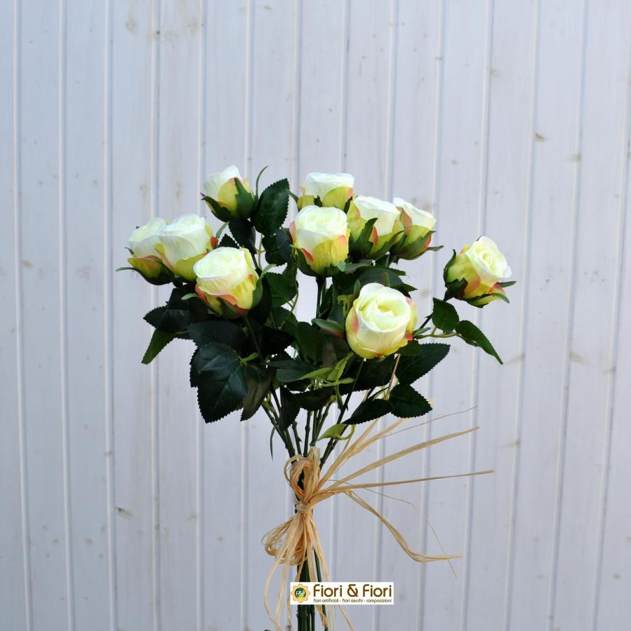 Set 4 Rose Artificiali con Boccio Altezza 69 cm Arancio | Leroy Merlin