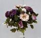 Bouquet fiori artificiali gerbera country viola