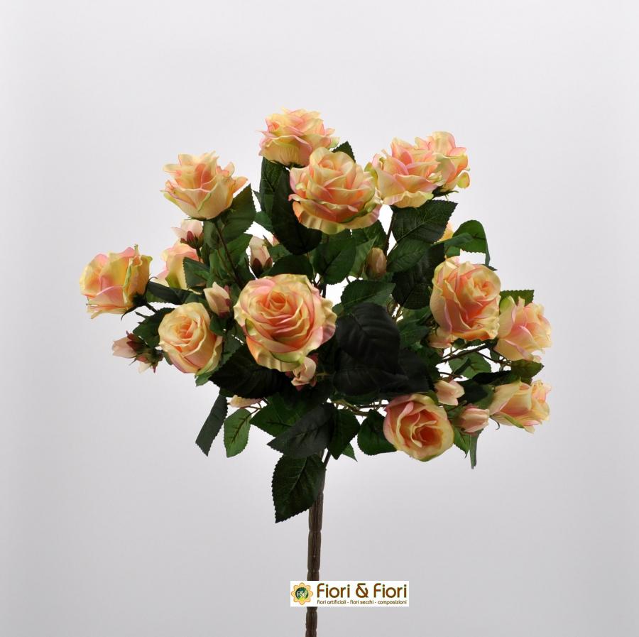 Set Da 46 Fiori Finti Rosa Con Stelo – Bouquet Finto Per Matrimonio, Festa O Decorazione Casa (Varie Misure) - 3