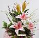 Bouquet fiori artificiali lilium summer rosa