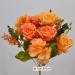 Bouquet fiori artificiali Rose shabby arancio