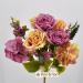 Bouquet fiori artificiali Rose shabby fucsia