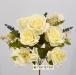 Bouquet fiori artificiali Rose shabby bianco