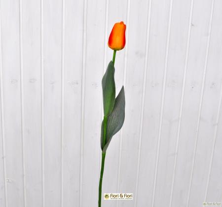 Fiore artificiale tulipano arancio